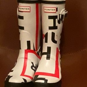 Hunter Tall Logo print boots